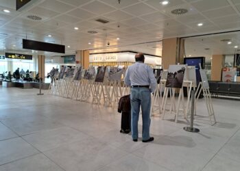 Imagen de la exposición, facilitada por Aena.