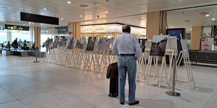 Imagen de la exposición, facilitada por Aena.