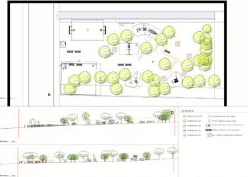 Croquis de cómo será el parque.