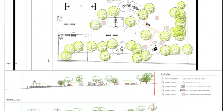 Croquis de cómo será el parque.