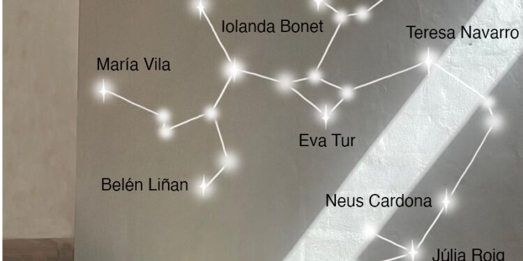 Detalle del cartel del recital Llum i silenci en Espacio Micus.