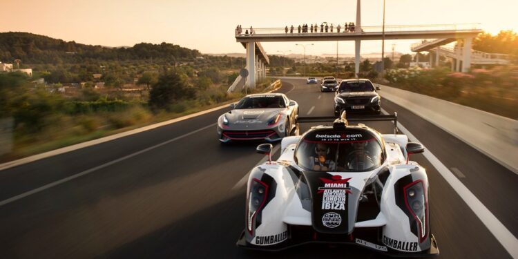 Una imagen de la edición anterior del rally en Ibiza. Copyright Gumball 3000