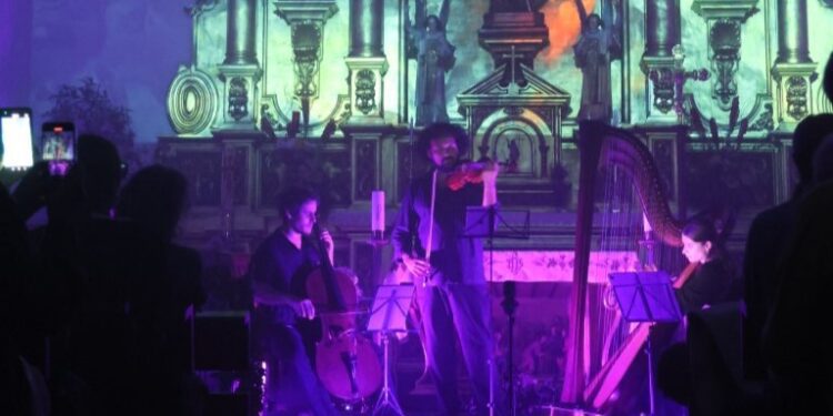 Imagen del primer concierto en la iglesia de Sant Rafel, facilitada por el Ayuntamiento de Sant Antoni.