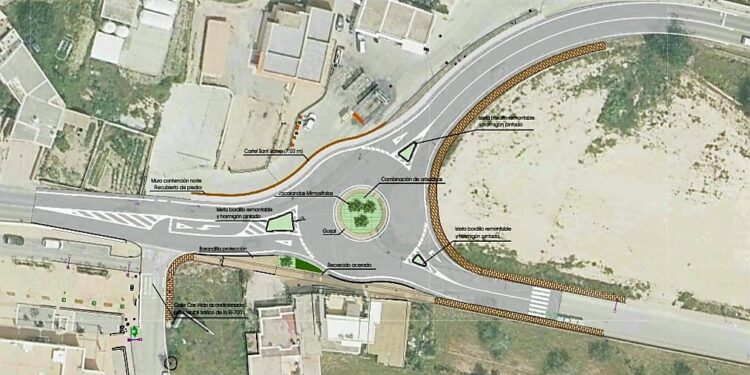 Plano de la nueva rotonda de entrada a Sant Josep.