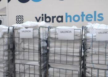 Ropa de cama de Vibra Hotels destinada a los afectados por la DANA de Valencia.