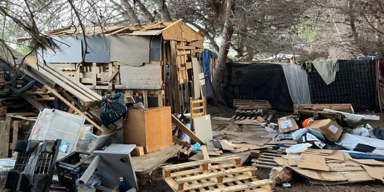 Una imagen de los residuos del asentamiento junto a Es Gorg de Ibiza facilitada por el Ayuntamiento de Ibiza.