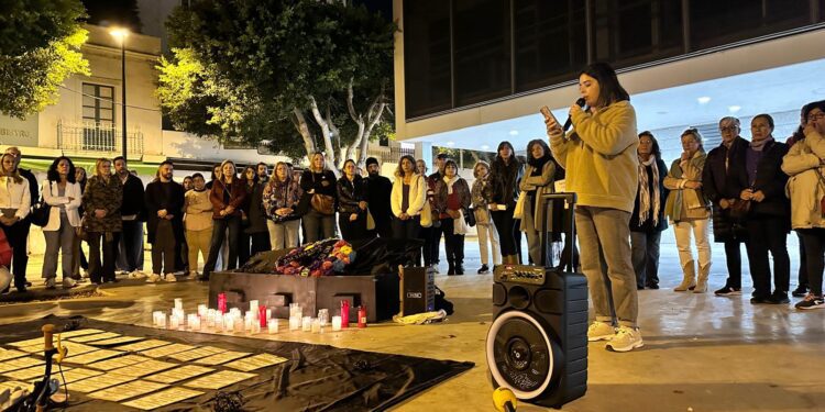 Un momento de la concentración de Vila. Foto: L. F.