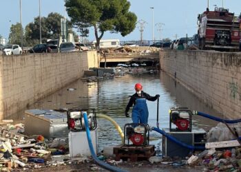 Imagen de las tareas que están desarrollado. Fotos: Bombers d'Eivissa