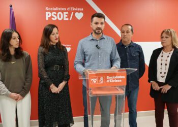 Imagen de la rueda de prensa. Foto: PSOE de Santa Eulària