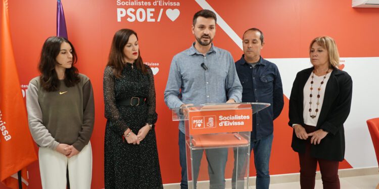 Imagen de la rueda de prensa. Foto: PSOE de Santa Eulària