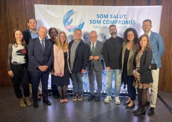 Algunos de los representantes del Área de Salud de Ibiza y Formentera desplazados a la Gala de la Salud, entre ellos premiados. Foto: ASEF