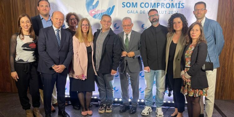 Algunos de los representantes del Área de Salud de Ibiza y Formentera desplazados a la Gala de la Salud, entre ellos premiados. Foto: ASEF