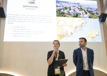 Presentación de Santa Eulària en la feria. Foto: Ayuntamiento de Santa Eulària