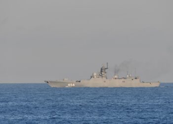 Fragata rusa 'Almirante Gorshkov'. Foto: Estado Mayor de la Defensa