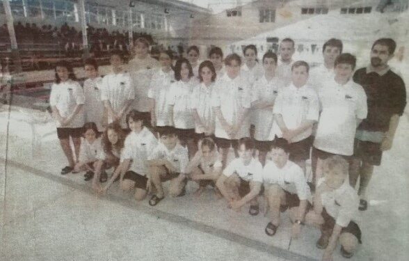 Imagen de los inicios de la sección de natación facilitada por el CNSE.