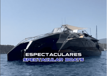 Una captura de pantalla del vídeo que se ha viralizado con el yate que comercializa Damad Yachts en Ibiza.