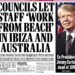 Portada del Daily Mail que destaca los "abusos" de teletrabajo de personal de ayuntamientos británicos.