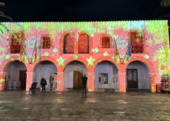 El videomapping de Navidad de Santa Eularia se estrena esta tarde.