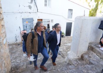 Imagen de la visita a las obras.