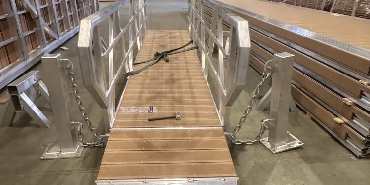 Imagen del pantalán que se está construyendo. Foto: Govern balear