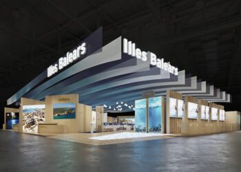 Vista general de cómo será el nuevo estand de Baleares en Fitur