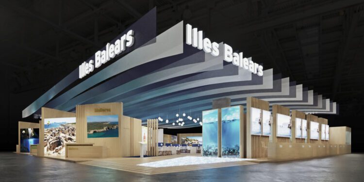 Vista general de cómo será el nuevo estand de Baleares en Fitur