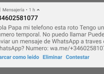 Los mensajes que llegan a los móviles se parecen mucho a este o siguen este modelo. Imagen de la Policía Nacional