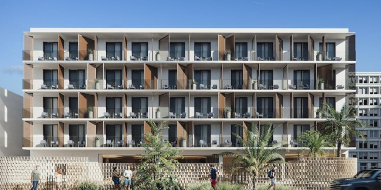 Aspecto de cómo será el Vibra Yamm Urban Hotel de Sant Antoni, que abrirá este 2025.