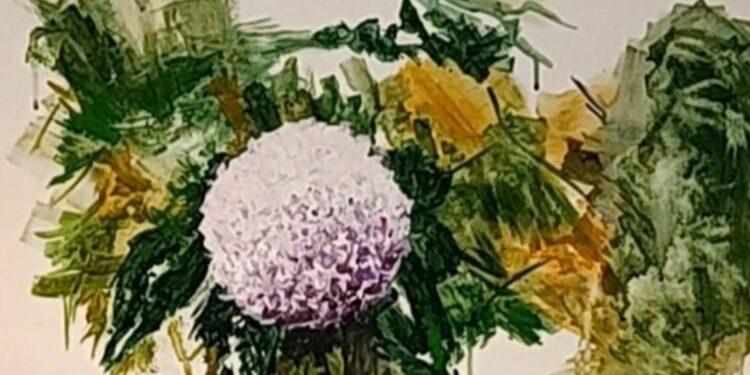 Uno de los cuadros que la pintora Lina Fita presentará en su exposición 'Terra vermella'.