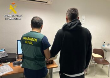 Imagen del detenido por el apuñalamiento facilitada por Guardia Civil.