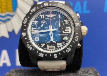 El reloj de alta gama recuperado por su propietario gracias al nuevo sistema de gestión de objetos perdidos de la Policía Nacional de Ibiza.