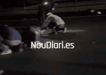 Captura del vídeo de los primeros momentos del accidente.