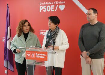Rueda de prensa del PSOE, en una imagen de archivo.