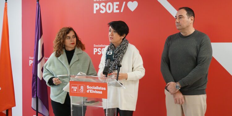 Rueda de prensa del PSOE, en una imagen de archivo.