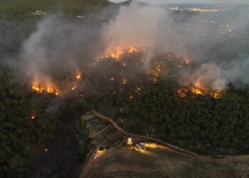 Imagen de archivo de un incendio en Sant Josep.