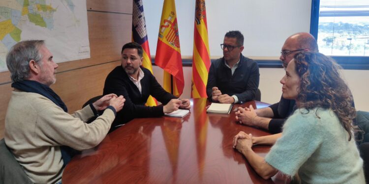 Reunión del alcalde de Ibiza, Rafa Triguero, con representantes de la AVAT.
