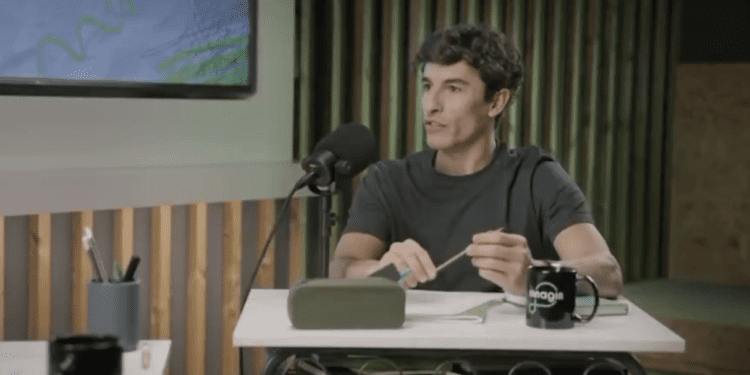 Marc Márquez, en su intervención en el podcast de Miki Núñez.