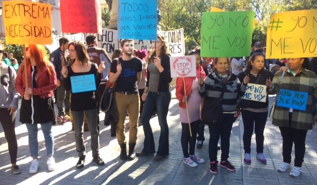 Una movilización anterior del Sindicato de Inquilinas.