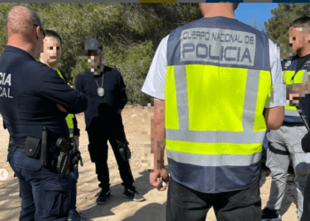 Una imagen de la operación conjunta. Policía Local de Sant Joan
