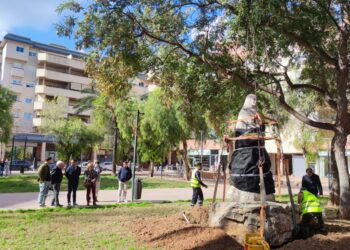 Nueva ubicación de la Dona Pagesa o monumento a la mujer payesa de Ibiza.