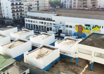 Vista de la sede actual del CEPA Pitiüses, en la antigua sede del Colegio Sa Bodega, que será el solar donde se construirán unas 157 viviendas de alquiler a precio limitado. Foto Noudiari