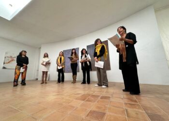 Las poetas Deporxades en un recital poético en el Espacio Micus el pasado noviembre. Foto Noudiari