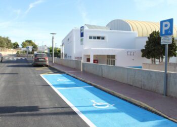 Una imagen de la zona deportiva de Santa Eulària donde se ubicará la futura piscina de 50 metros.