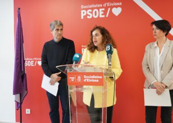 Imagen de archivo de una rueda de prensa del PSOE Ibiza.