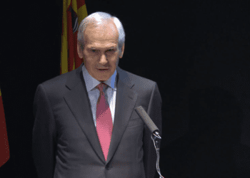 José Colomar en el acto de la Medalla de Oro de Santa Eulària que recibió en 2014.