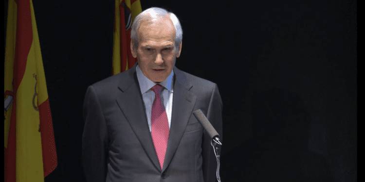José Colomar en el acto de la Medalla de Oro de Santa Eulària que recibió en 2014.