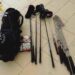 El conjunto de palos de golf robados en una casa de Formentera. Imagen de la Guardia Civil.