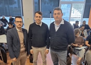 Joan Antoni Ramonell, en el centro de la imagen con  Eladi Huertas a la izquierda de la imagen, y Toni Burguera.