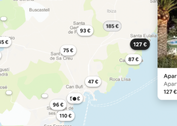 Web de Airbnb Ibiza hoy.