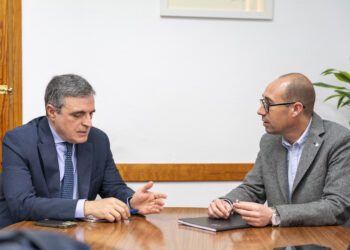 Portas y Marí Bosó, durante la reunión de hoy en el Consell de Formentera.